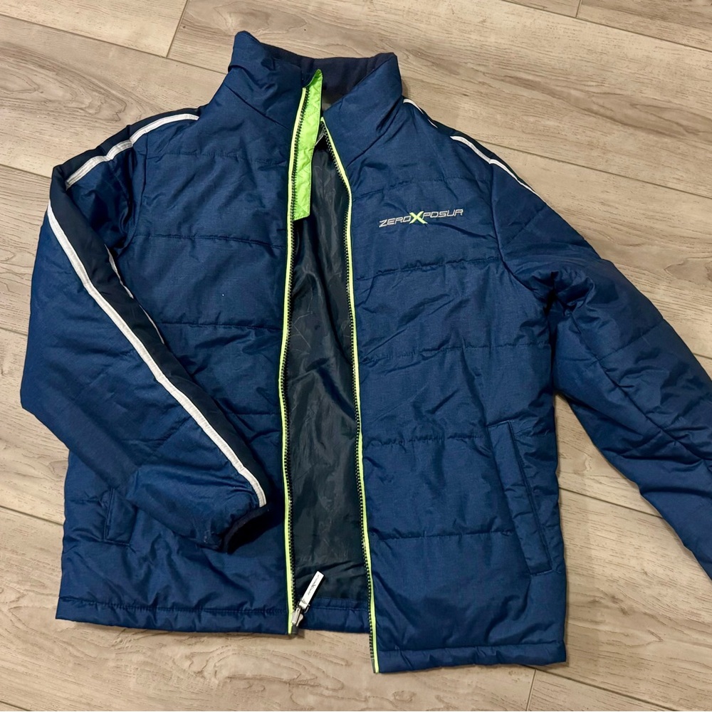 ZeroXPosure Boys Navy & Green Jacket